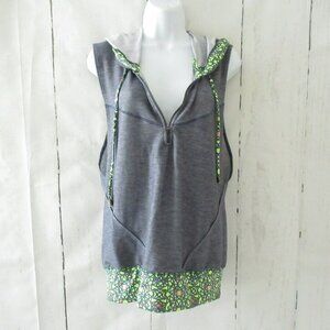 Maaji Vest M Medium Blue Hoodie Pullover Athleisure Active Running Yoga